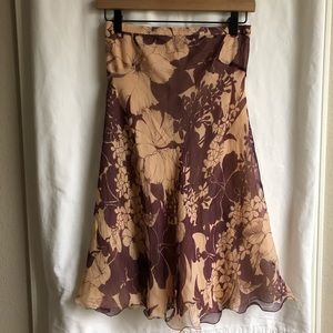 Miu Miu Floral Silk Skirt 40